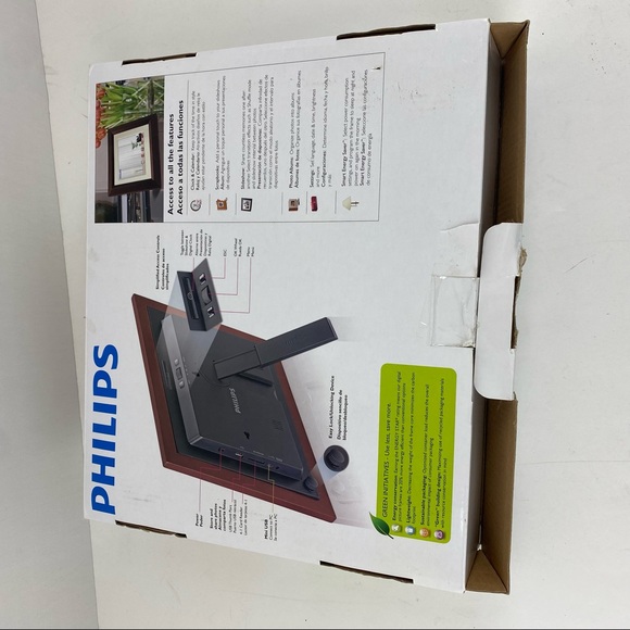 Phillips Home Essentials 8" Digital Photo Frame New Open Box brown - Picture 2 of 10